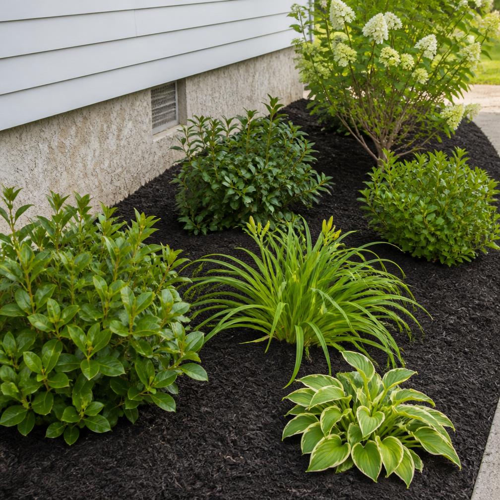 Layered ornamental garden beds